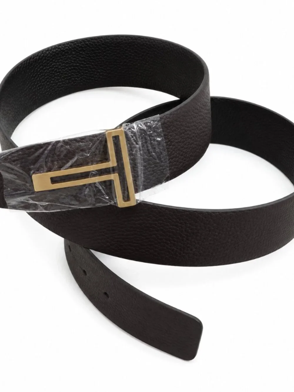 TOM FORD T-Buckle Leather Belt with box and packing